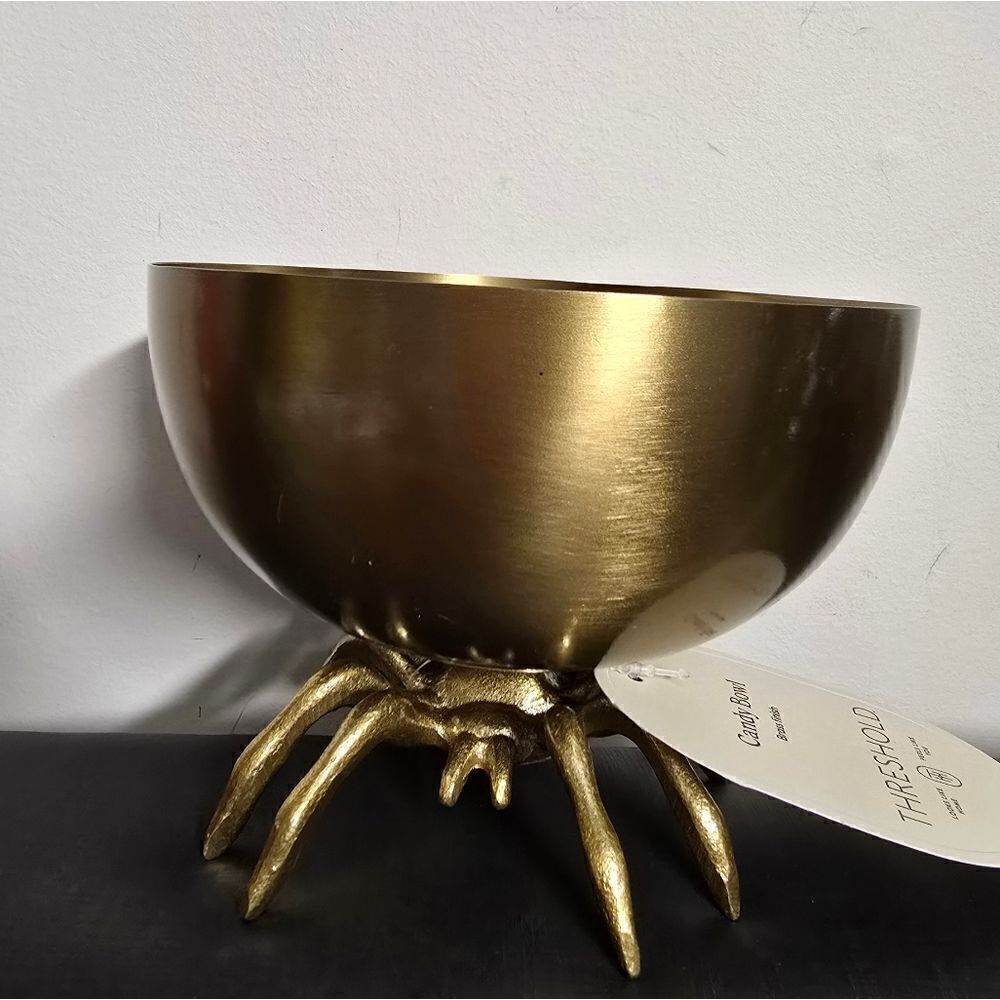 28oz Halloween Stainless Steel Candy Bowl Gold - Threshold